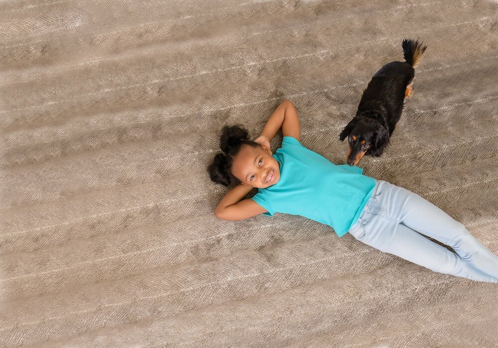 Girl-on-Rug-43769-1 girl and dog laying on carpet