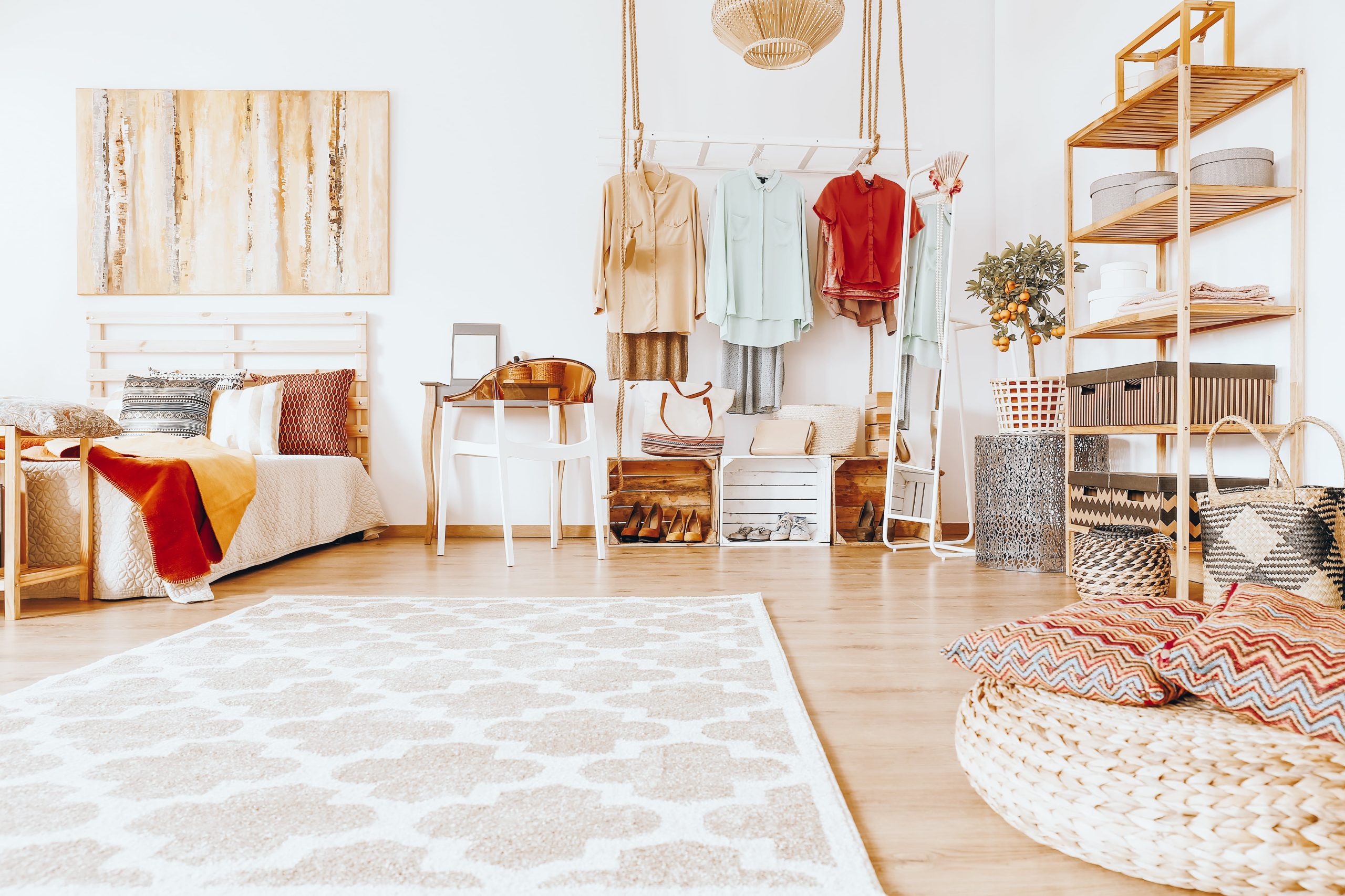Simple Tips to Keep Your Rugs Fresh Blog Feature – Clean Living Chem-Dry Cozy bedroom with clean rug in Mill Valley
